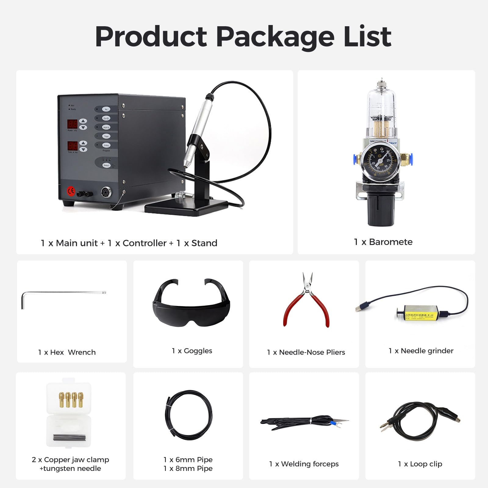 Kit de soldadura por puntos de joyería, máquina de soldadura de cadena 50A-600A para reparación de joyas, equipo profesional de soldadura de pulseras de 110 V