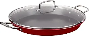 Cuisinart ASP-38CR 15-Inch Paella Pan With Lid, Red