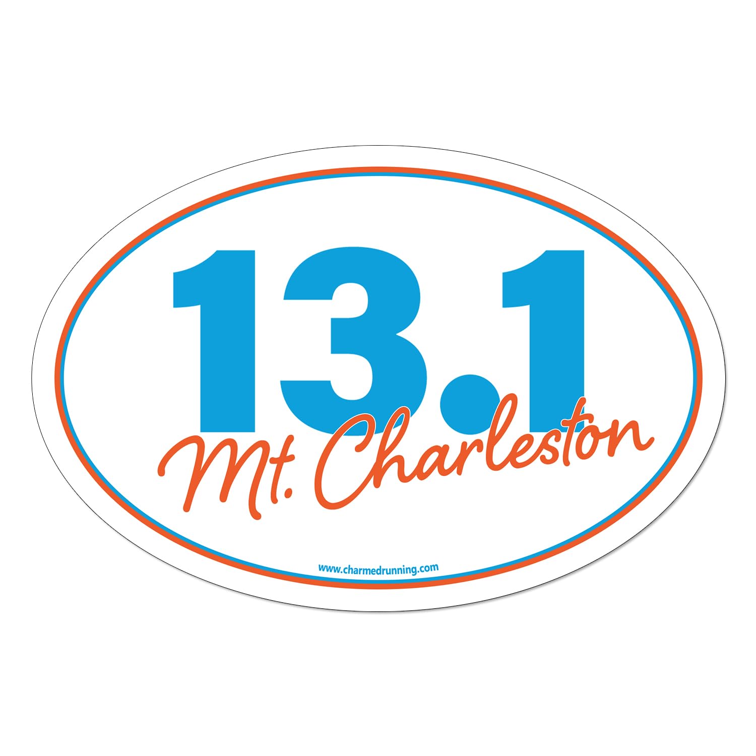 Brand Mt. Charleston Half Marathon 13.1 Script Car Magnet