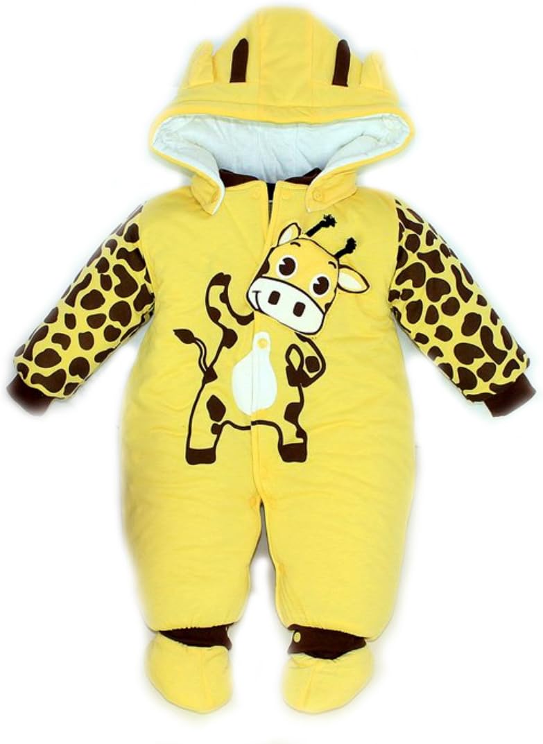SOPO Giraffe Baby Boy Girl Winter Romper Christmas Newborn Winter Clothes 0-18m