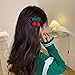 6Pcs Girls Hair Clips, Handmade Crochet Sweet Cherry Shape Hair Barrettes, Manual Knitted Cute HairPins Alligator Clip Hand-Woven Creative Hair Slide, Fashion Hair Accessories for Kids Teens Gifts