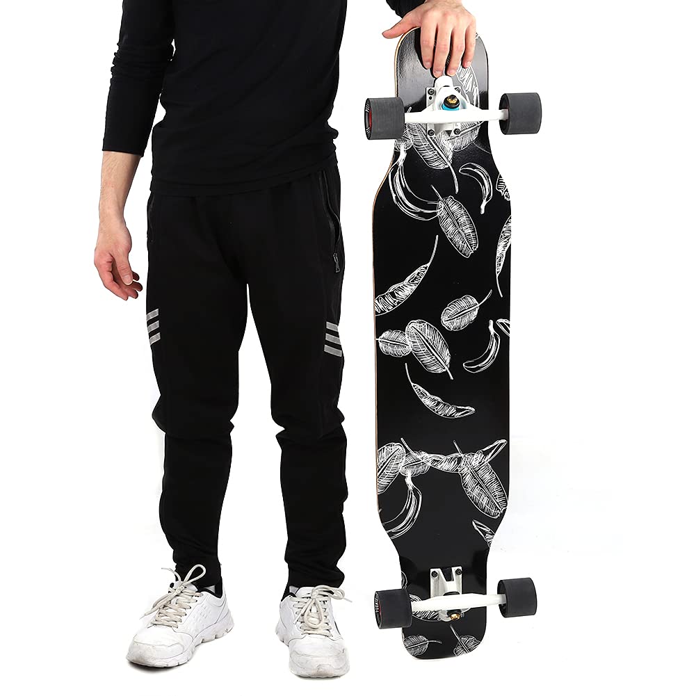 Deportes, longboard profesional de madera de arce antideslizante con cuatro ruedas para adolescentes principiantes