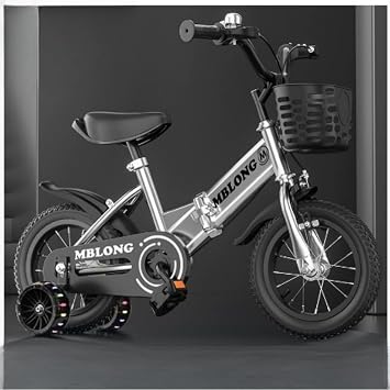 Folding Bicycle, 12/14/16/18/20 inch, Children, Folding Bicycle, Auxiliary Wheel, Toddler Car, High Carbon Steel Frame, Adjustable Handle/Saddle Height, Anti-Slip, Abrasion Resistant, Sensory