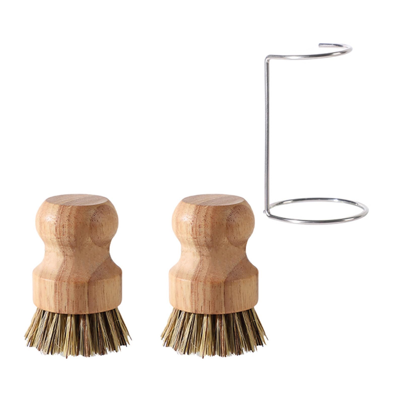 Yhplxyuus User Friendly Wood Cleaning Brushes Scrubber for Dishes and Vegetables with Durability Coconut Fiber Bristles Wooden Brush