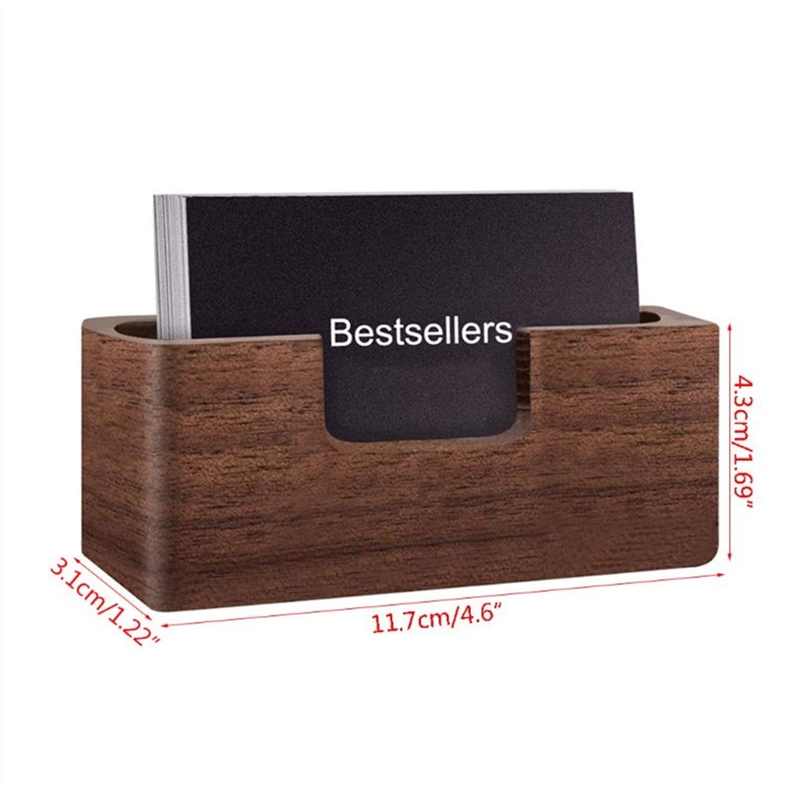 Tarjetero profesional de madera for tarjetas de visita, tarjetero de mesa, práctico y duradero, tarjetero for tarjetas de visita
