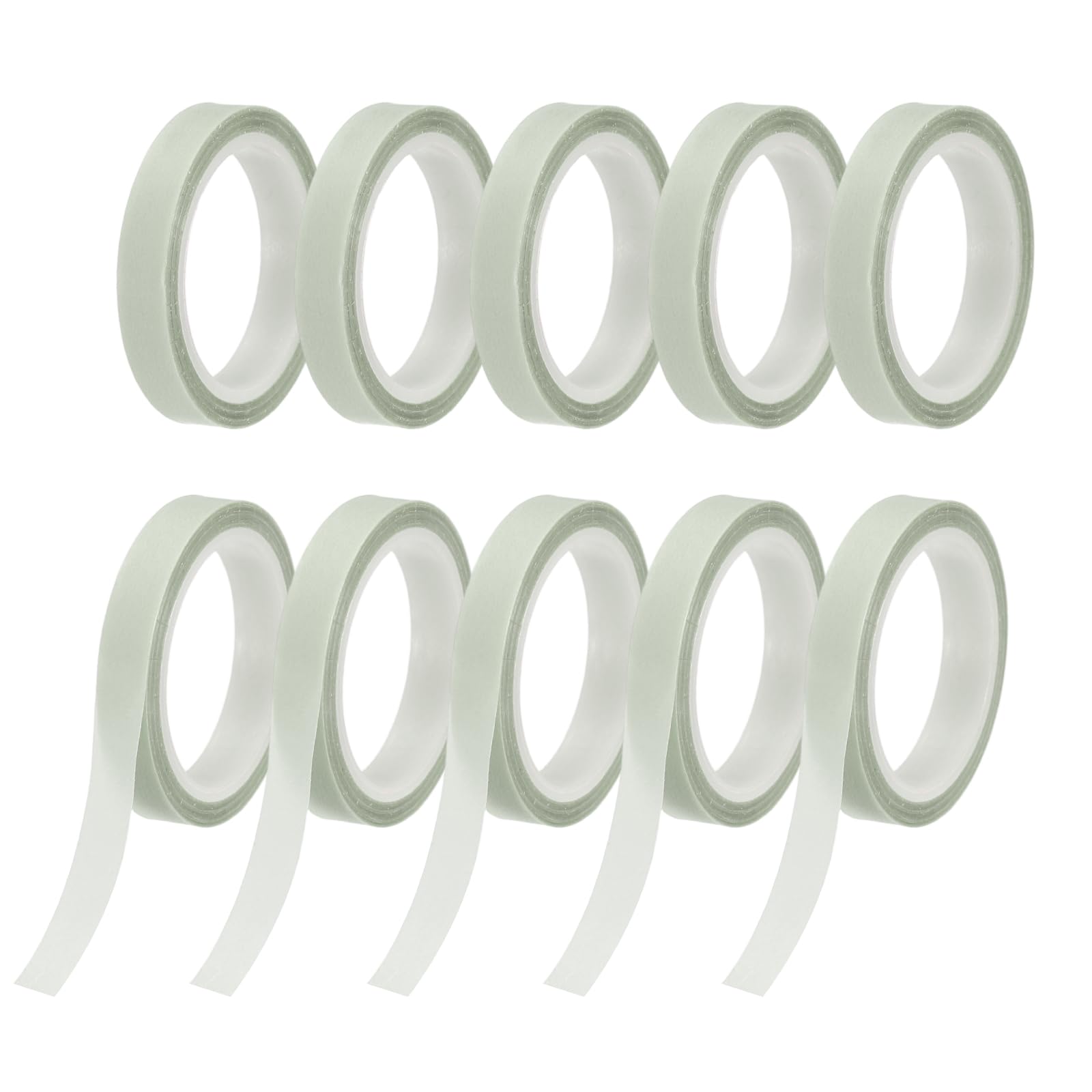 PATIKIL 10Rolls Highlighter Tapes, 5M x 6mm Transparent Marking Sticker Removable Clear Color Tapes Office Class Supplies for Teacher Book Reading Home Morandi Green