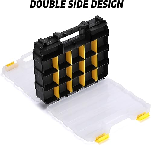 Miniatura 3 de AIRTOON Double Side Tool Organizer with Impact Resistant Polymer, Hardware Box Storage, Excellent for Screws,Nuts,Small Parts, 34-Compartment