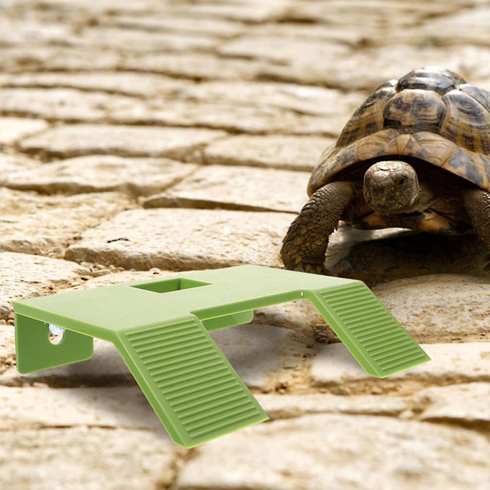 Sonnenplattform Für Schildkröten – Mit Kunstrasen & Saugnäpfen, Größe M (20x12x4 Cm)