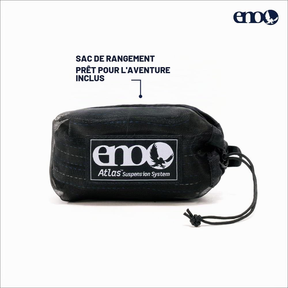 ENO Eagles Nest Outfitters Atlas Sangles pour hamac avec Sac de Rangement, capacité de Charge de 180 kg, 2,7 m x 2-3,8 cm