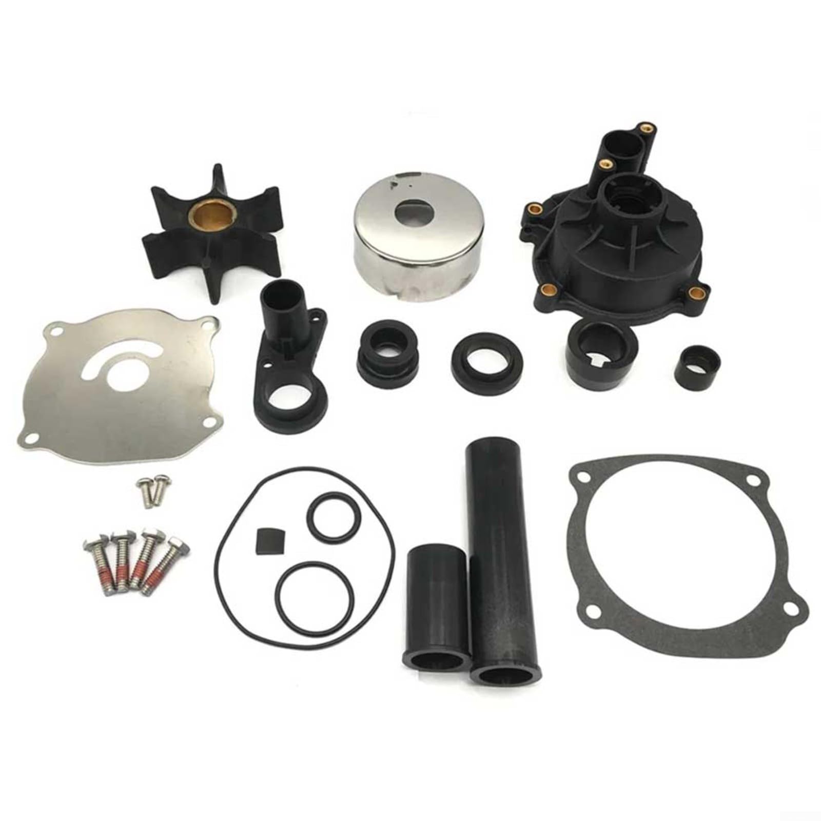 Kit di riparazione girante pompa acqua per Johnson per evinrude 75-250HP 1976-1978, manutenzione sistema di raffreddamento motore fuoribordo con guarnizioni e viti, OEM 5001595