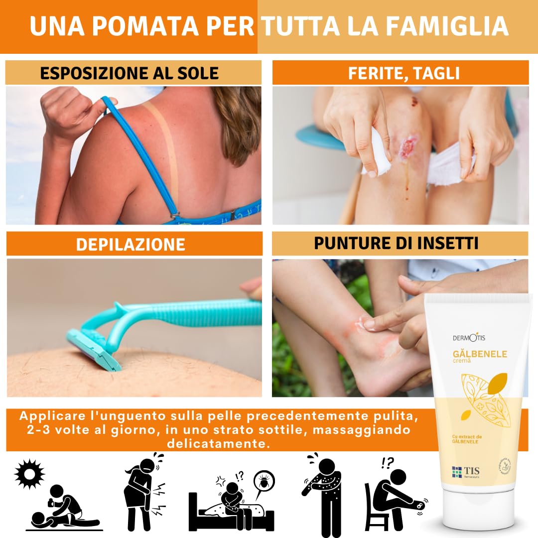 TIS Crema Calendula 100ml Lenitiva Eritemi Scottature Arrossamenti Dermatiti Punture Insetti Ustioni Irritazioni