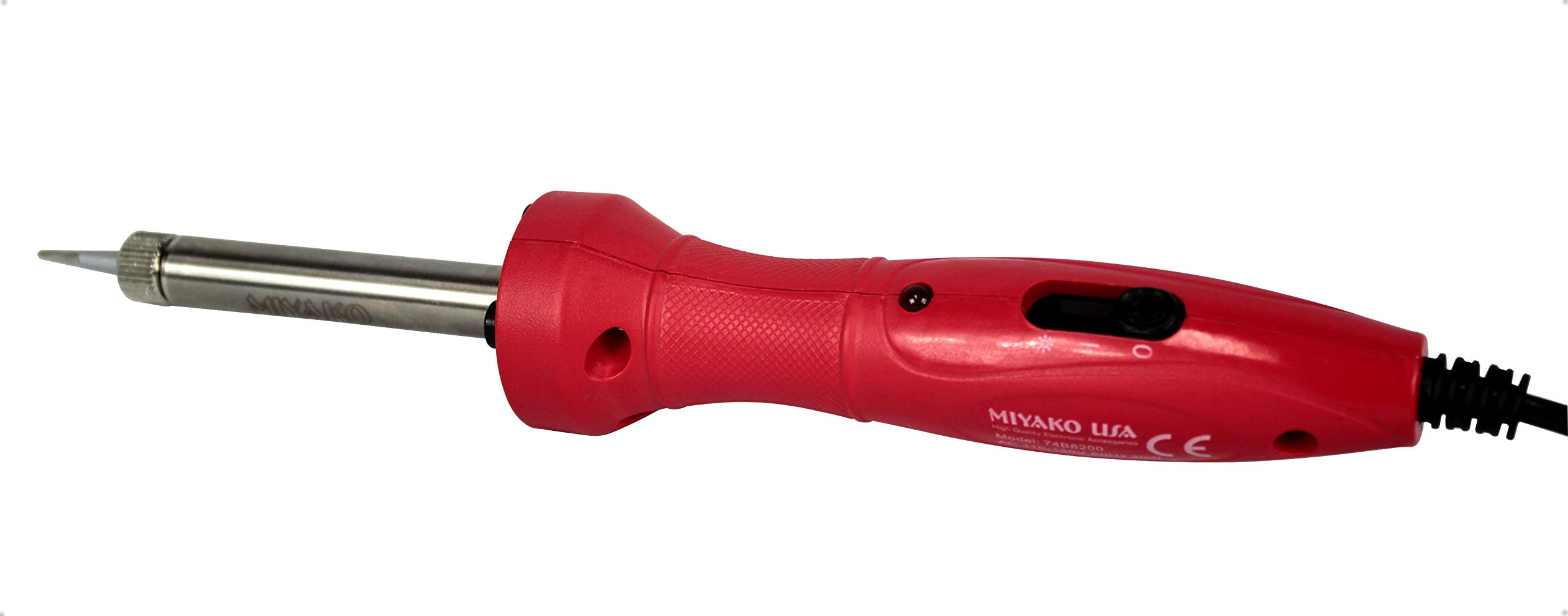 30W Soldering Iron – Pencil-Style Electric Solder Tool with Ceramic Heater, LED Light, Replaceable Tip, On/Off Switch & Plastic Handle – for DIY, Electronics, Repair Projects - 74B8200