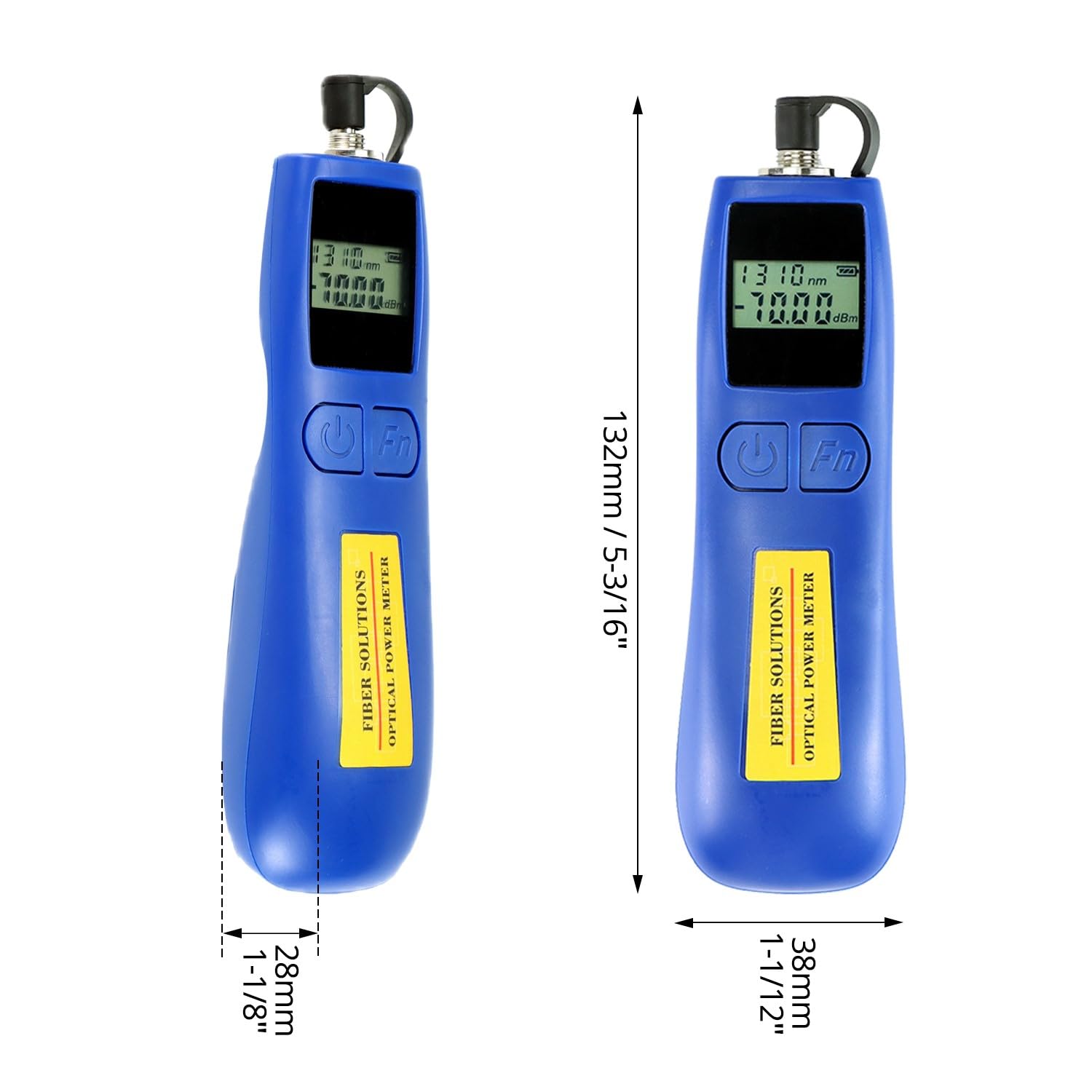 QWORK® Misuratore di potenza ottica portatile -70~+10 dBm - 6 lunghezze d'onda calibrate 850-1625 nm - Alta precisione ed efficienza energetica