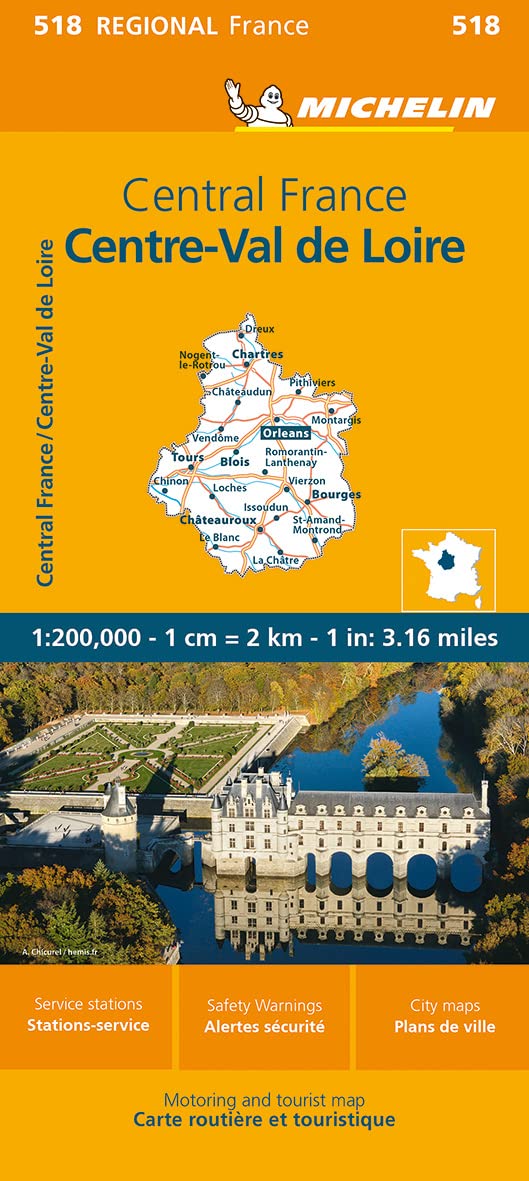 Centre - Michelin Regional Map 518: Regional France (Michelin Maps, 518)
