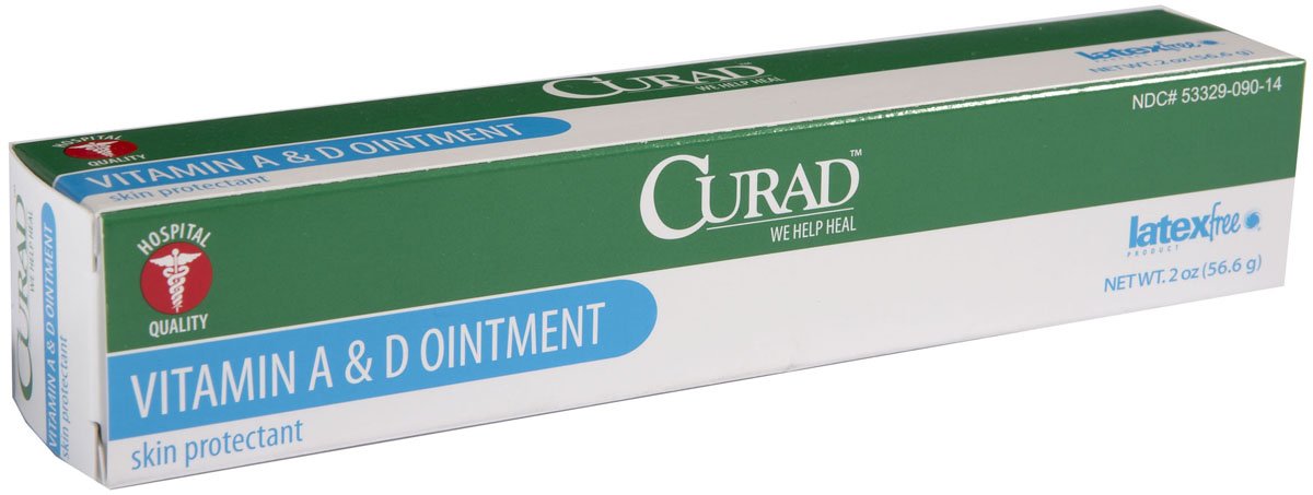 CURAD Vitamin A and D Ointment, 2-Ounce Tube, Case of 12