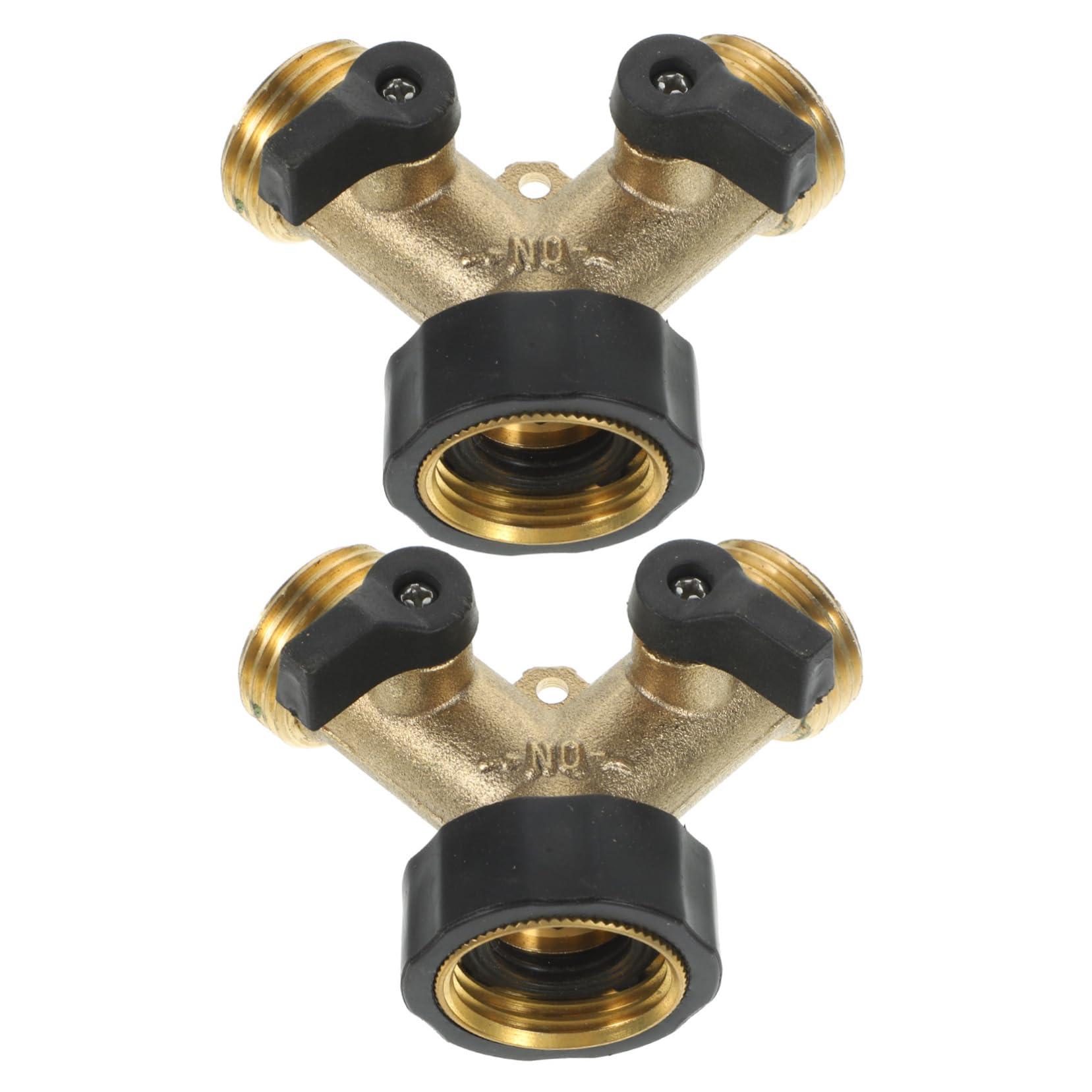 Levemolo 2pezzi Raccordo per Tubo Giardino Ottone y Connettore Doppio per Rubinetto Facile da Installare Resistente e Durevole per Irrigazione e Uso Esterno