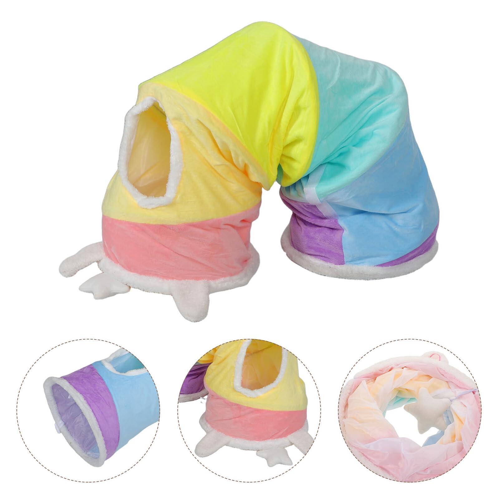Tunnel per Gatti Pieghevole con Suono Crinkle Giocattolo Interattivo per Cuccioli e Gatti Indoor Materiale Resistente Graffi e Morsi Adatto Spazi Piccoli e Grandi Stimola Movimento