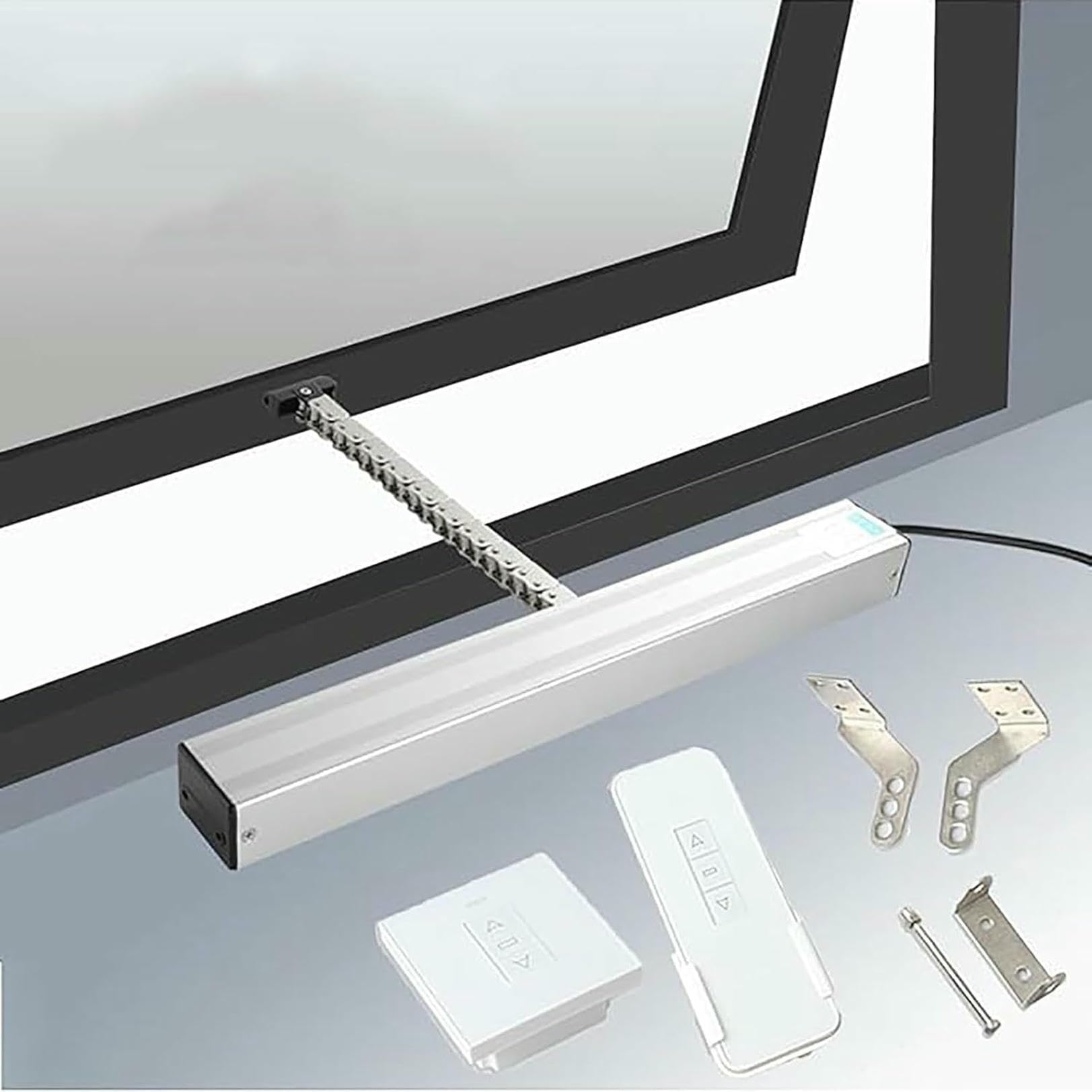 Actuador eléctrico para ventanas altas con mando a distancia para techos