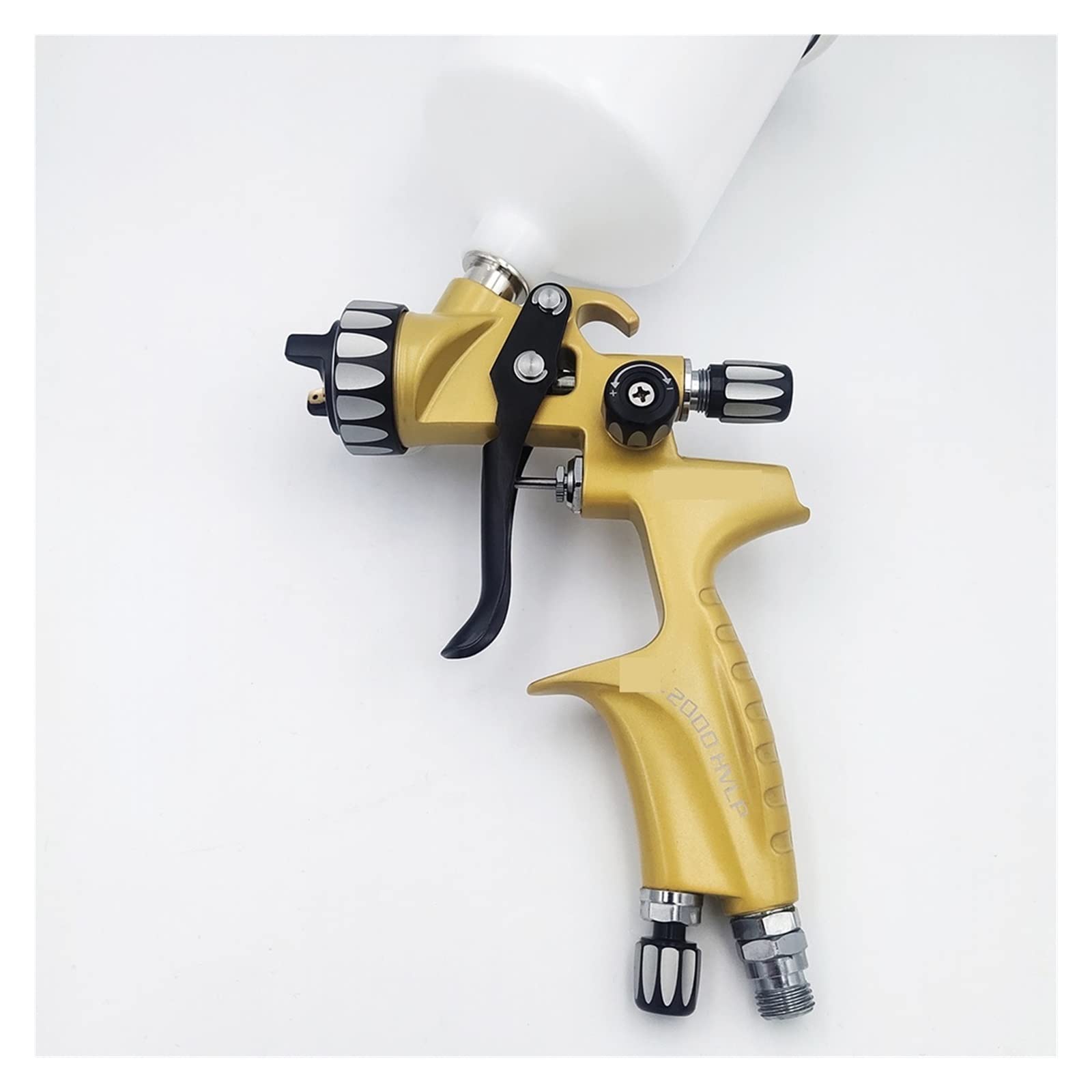 HVLP Auto Paint Spray Gun 1.3mm Home Industrial Tools Baja Presión Manual Cup Capacidad 600ml,Resistente a la corrosión(Blauw)