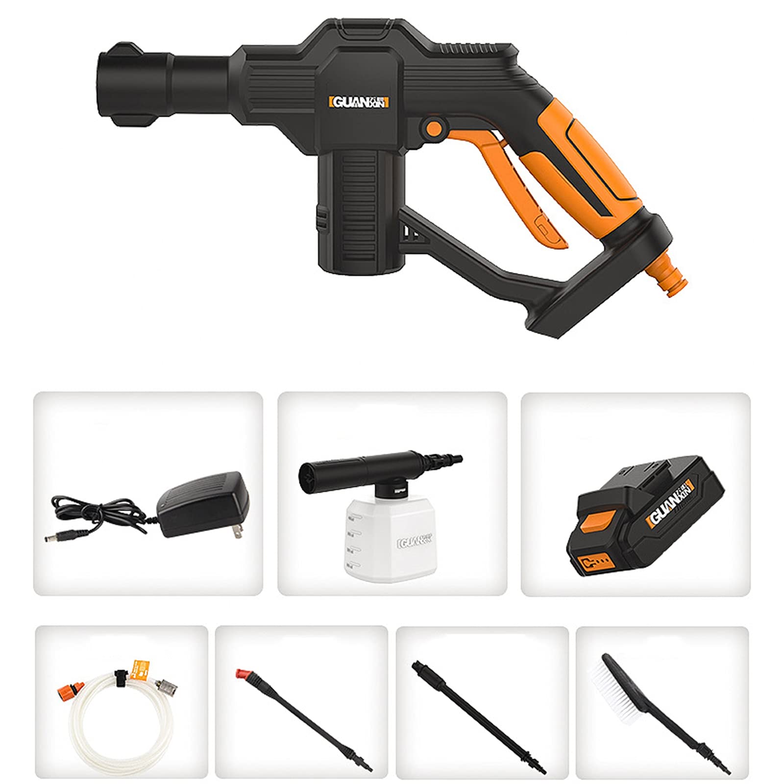 Jet Wash para Coches Patio Lavado Lanza Boquilla Inalámbrico Turbo Boquilla Lavadoras a presión Coche eléctrico Inalámbrico Lavado de Coches Hogar portátil,B