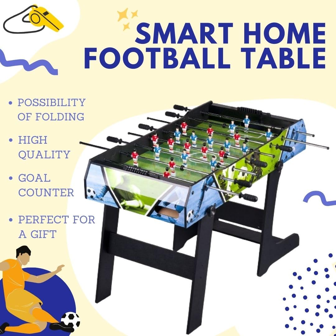 Leomark Tischfußball SMART Sport Kicker Tischkicker für Kinder Kickertisch faltbar klappbar ab 8 Jahren
