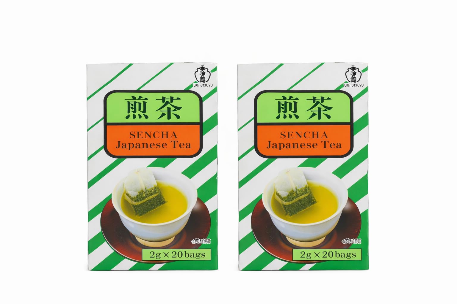 UJInoTSUYU Sencha L Japanese Green Tea Bags | Sencha Premium Japanese Green Tea | Imported from Japan | Improve Metabolism | Rich in Antioxidants | 2gx20 Teabags (Pack of 2)
