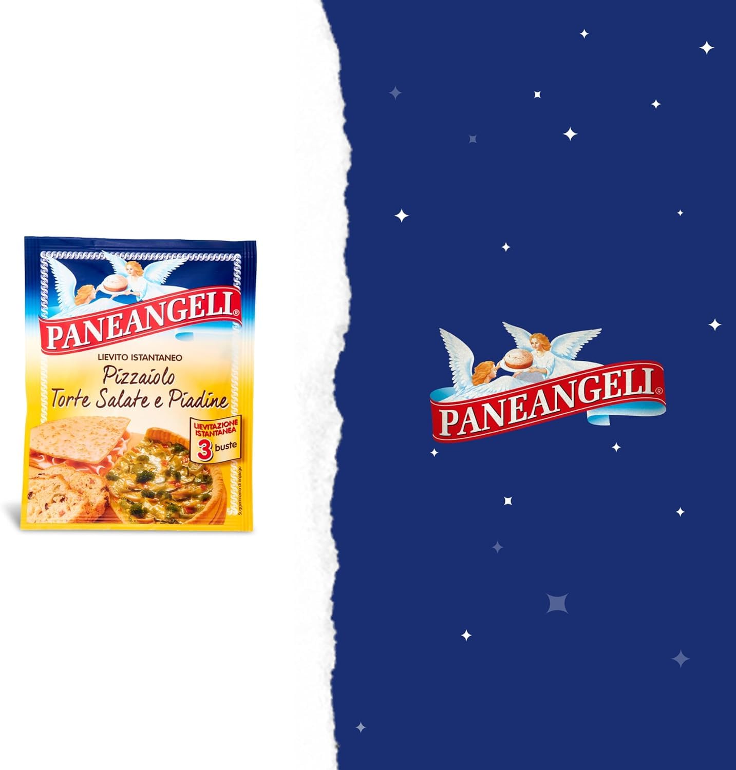 25x Paneangeli Lievito Pizzaiolo,Instanthefe Hefe zur Zubereitung köstlicher herzhafter Gerichte - 3 Beutel à 15g + Beni Culinari Kostenloser Schlüsselanhänger