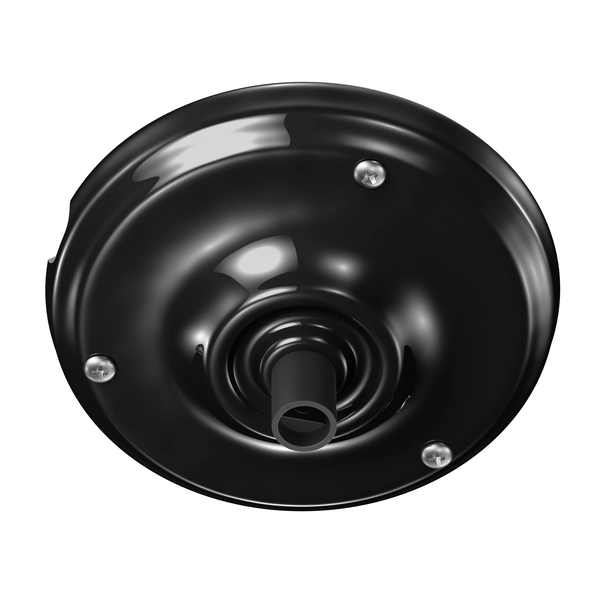ledscom.de Canopy, Porcelain, Black, 105mm diameter, 1 piece (pack of 1)