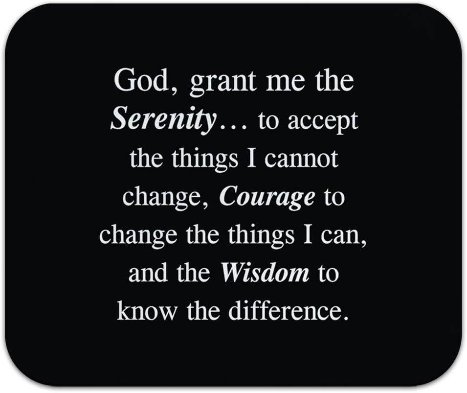 Graphics and More Serenity Prayer on Black Mouse Pad Mousepad