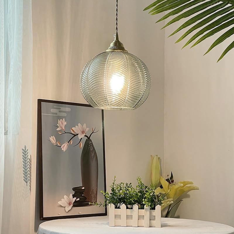 Suspension LED bleu en verre nordique moderne 20cm pour éclairage de chambre et couloir