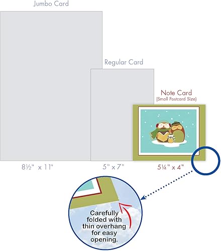 Miniatura 7 de The Best Card Company  10 tarjetas de Navidad con sobres, en caja variada de Felices Navidades, juego de día festivo (4 x 5.12 pulgadas)