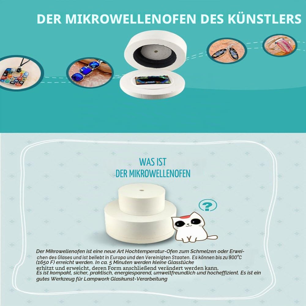 Professionelles großes Mikrowellenofen-Set, 15-teiliges Set zum Schmelzen von Glasofen