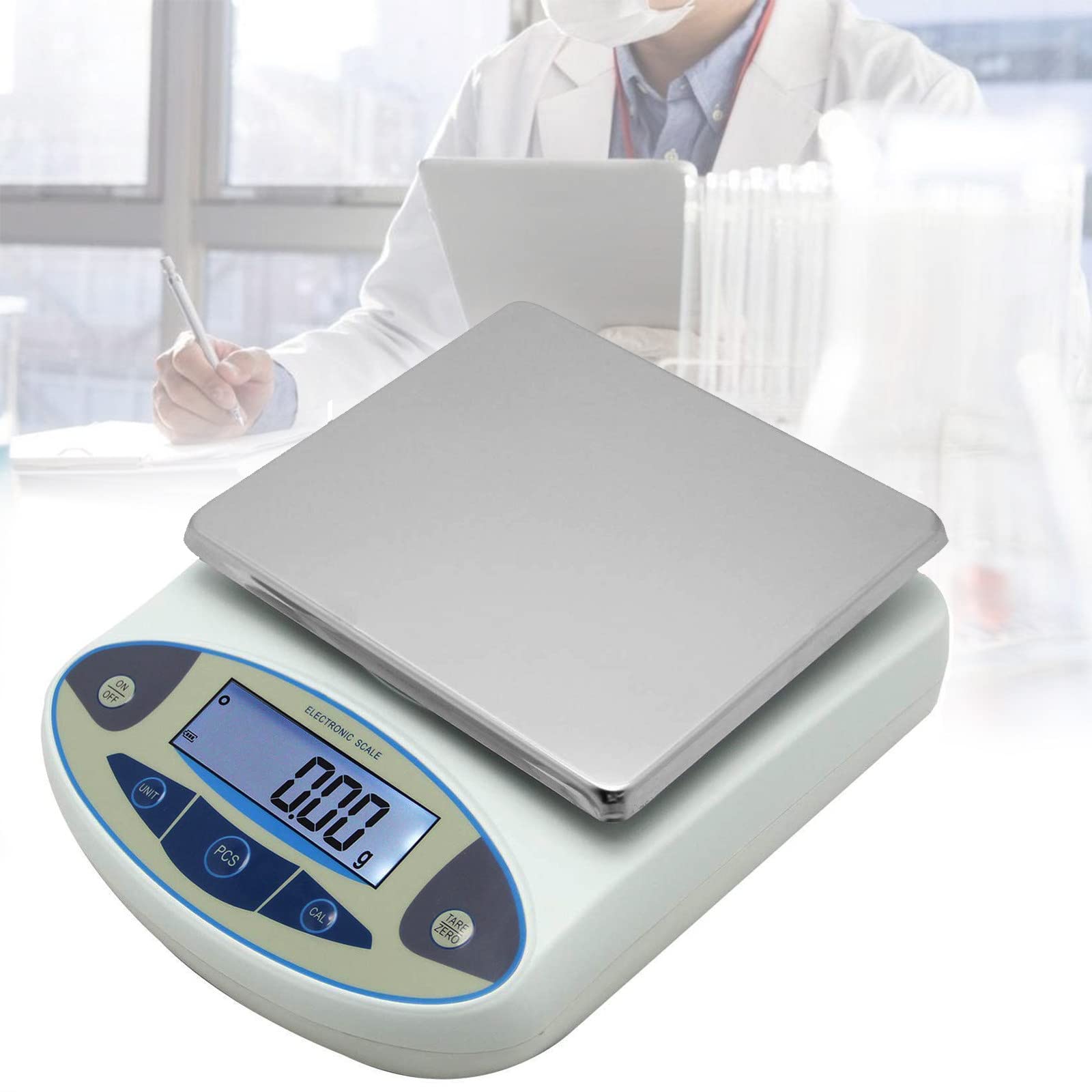 Báscula de Laboratorio de Alta precisión, báscula de Laboratorio electrónica analítica Digital, báscula de joyería, báscula electrónica de pesaje de precisión d，3000g/0.01g