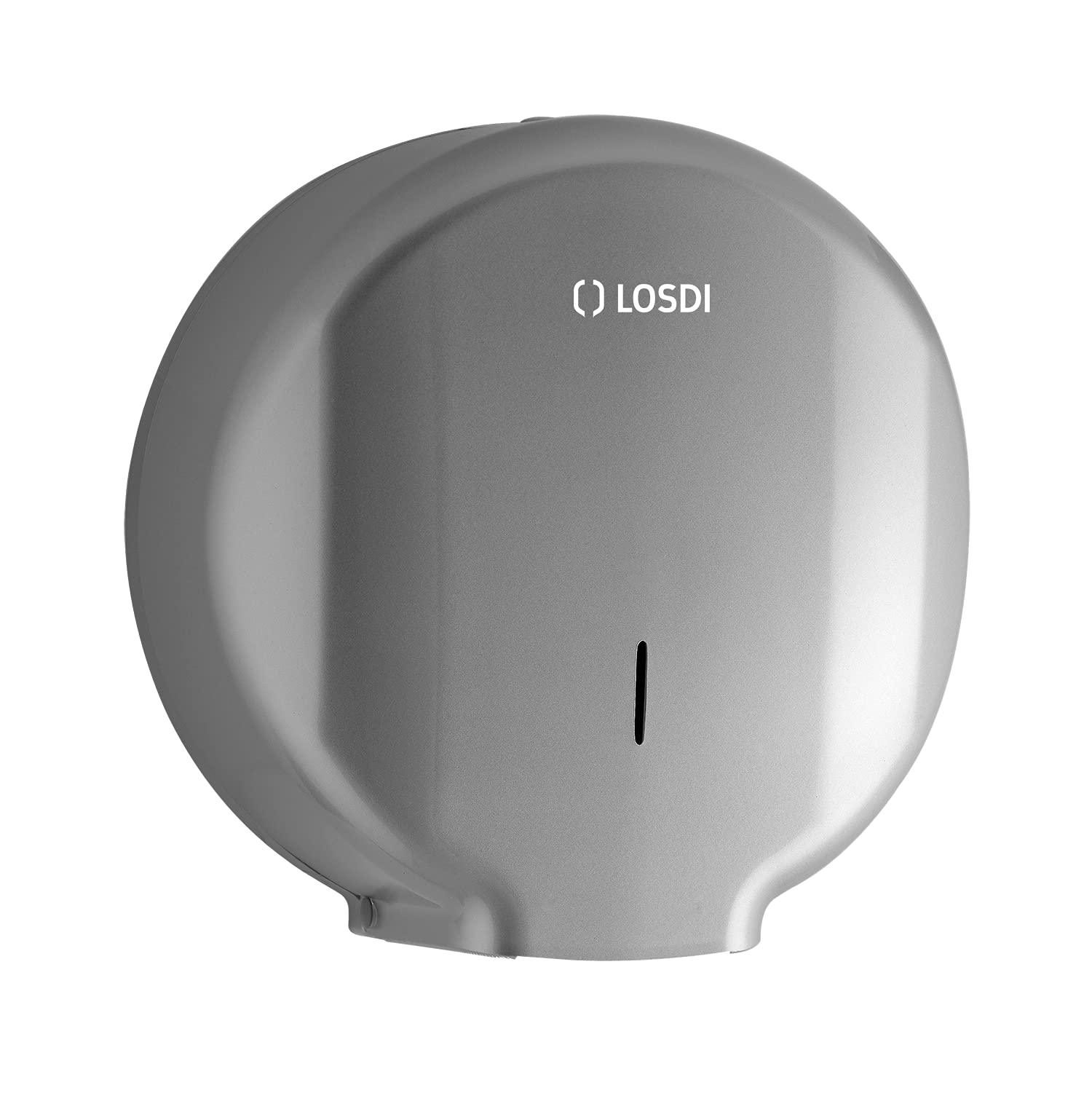 LOSDI - Dispensador Papel Higiénico 400 m. ABS Plata Elegance Ø 56 - CP0205CG