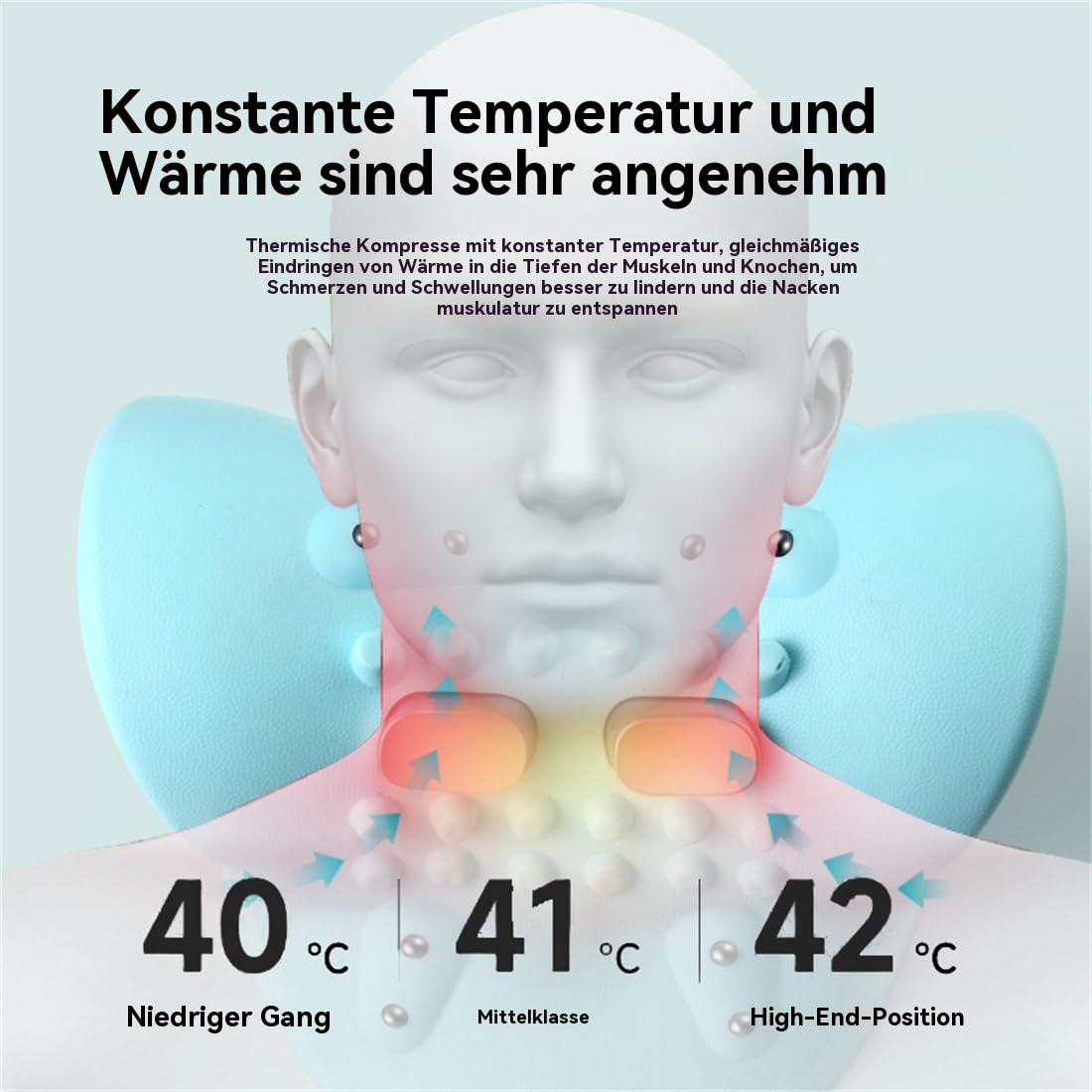 4-in-1 Nackenmassagegerät mit EMS & Wärmetherapie – Tiefenentspannung, Haltungskorrektur & Schmerzlinderung für Zuhause | Für Berufstätige, Senioren & Nackenschmerzbetroffene