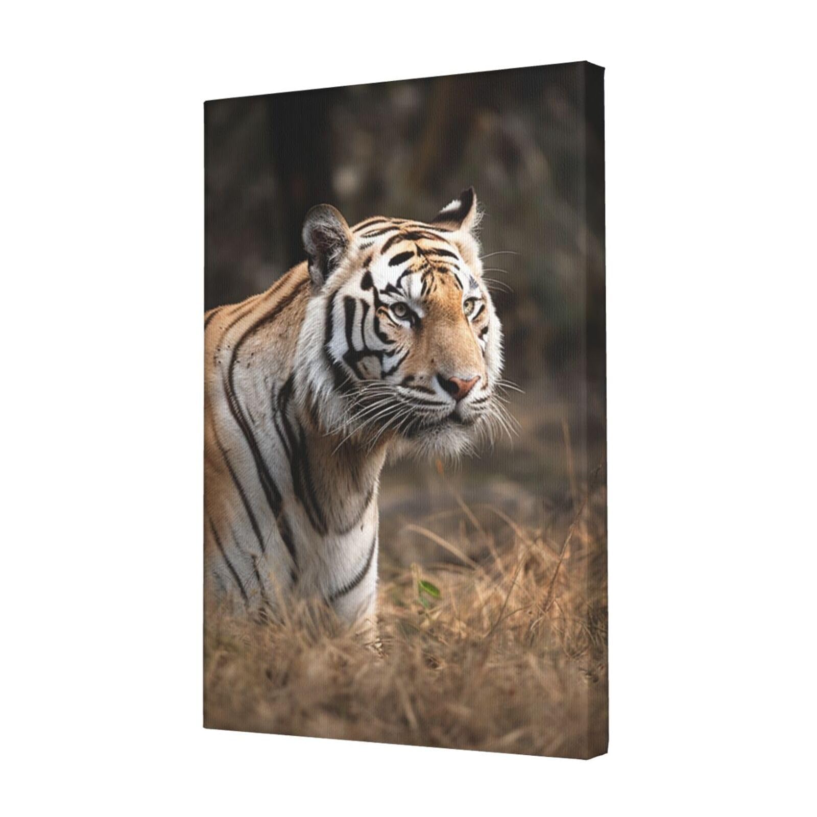 FodPand Wildlife tiger Canvas Wall Art for Living Room Wall Decor 12"x18" Modern Artwork Painting Pictures Hanging Canvas Prints Aesthetic Wall Art for Bedroom Bathroom Office Wallart Decor