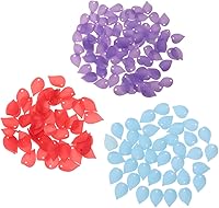 Vista 2 de EXCEART 560 dijes acrílicos con forma de flor, cuentas de joyería, pétalos esmerilados, hoja de plástico con agujero para fabricación de joyas