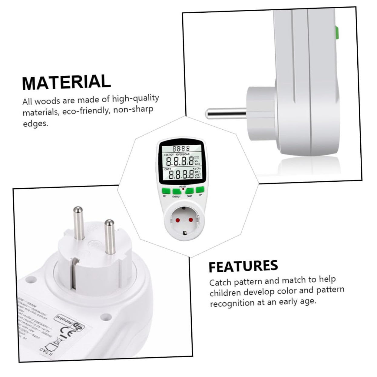 OSALADI Contatore Energia con Display Lcd Misuratore Consumo Energetico Singola Fase