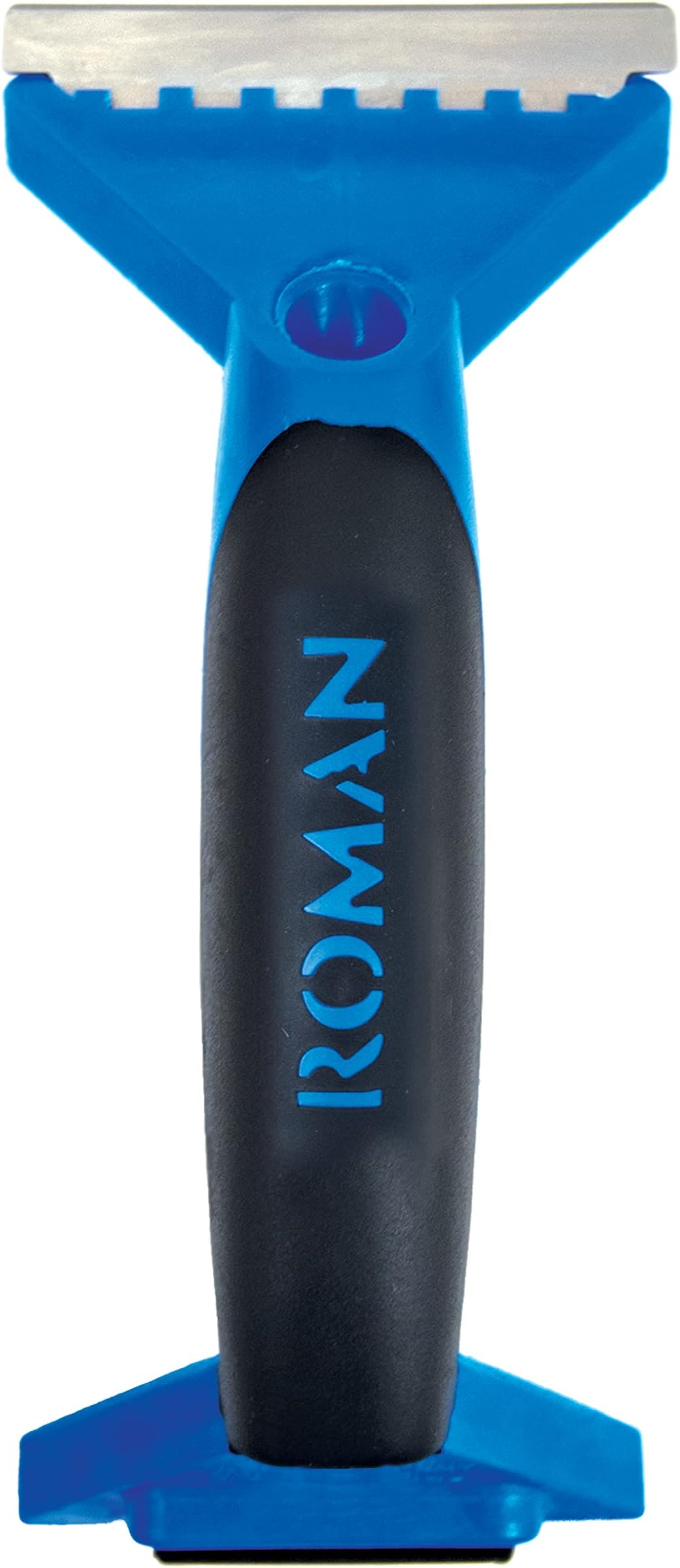 Roman Wallpaper Removal Scraper with Roller, 3.25-inch Steel Shaver Blade, Strips Wallpaper, Blue