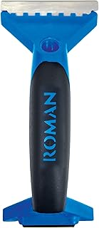 Roman Wallpaper Removal Scraper with Roller, 3.25-inch Steel Shaver Blade, Strips Wallpaper, Blue
