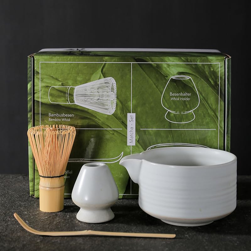 Amazon.com: Japanese Matcha Tea Set of 4 Ceremony Matcha Kit with