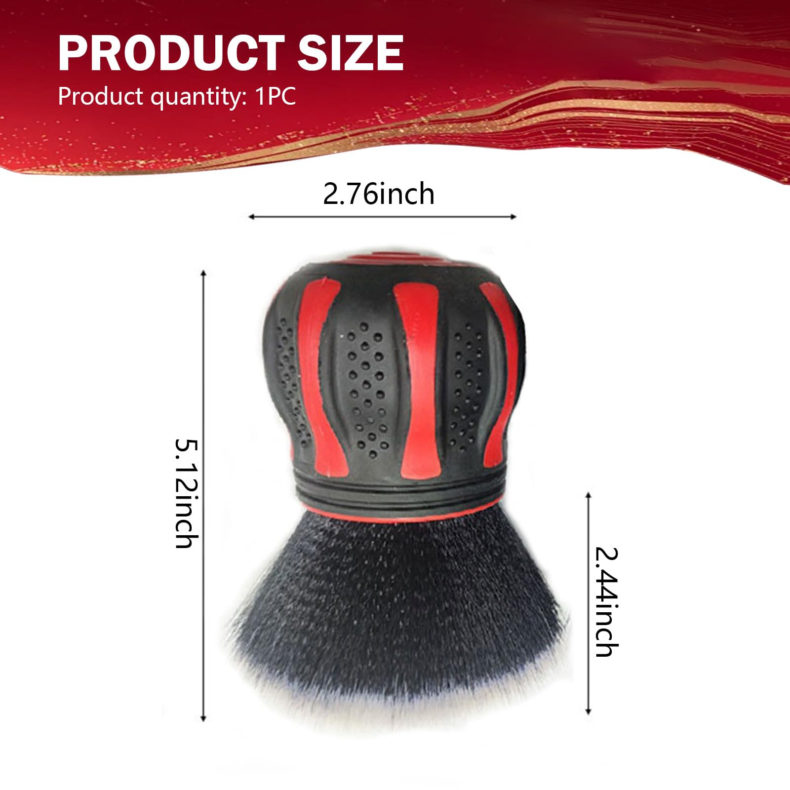 Cepillo interior de coche, cerdas suaves con estante de almacenamiento, herramientas de belleza para coche, kit de cepillo para detalles de coche, adecuado para la mayoría de los coches (rojo)