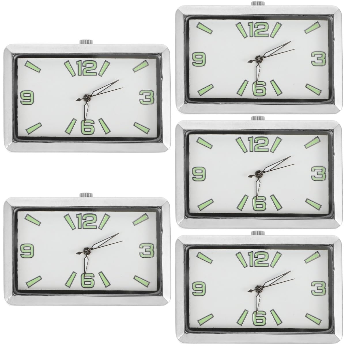 5piezas Reloj De Coche Luminous Reloj Digital Para Tablero De Vehículo Para Automóvil Instalación y Precisión Quartz Para Interior De Coche