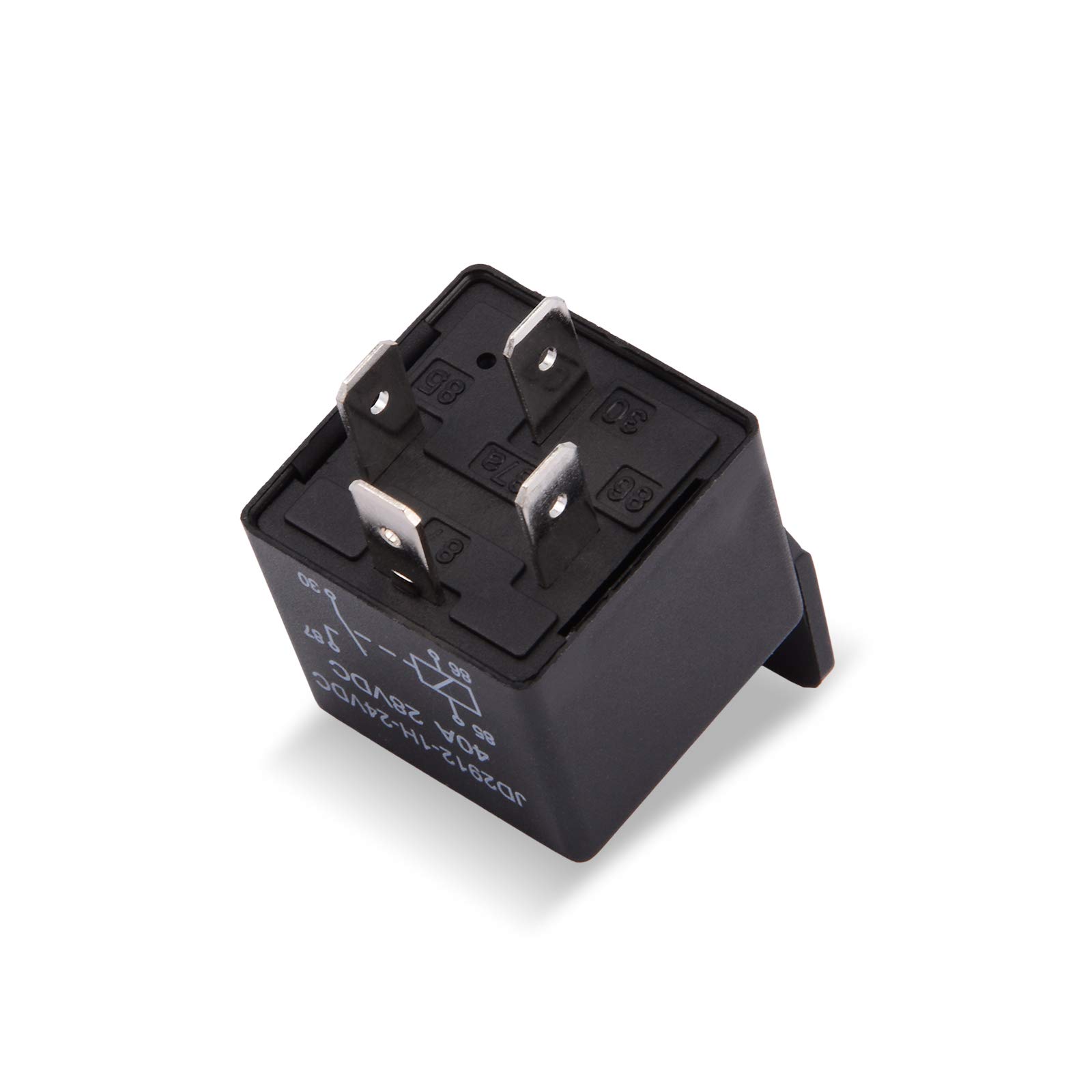 Ehdis 2 sztuki przekaźników samochodowych 24 V 40 A 4 pin samochodowy przekaźnik Spst nr modelu: JD2912-1H-24VDC 40A 28VDC, przełącznik samochodowy przystawki