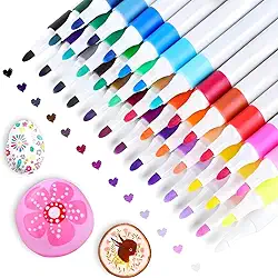 Canetinhas De Pintura De Tinta Acrílica 36 cores, Caneta Acrilica Para Madeira, Vidro, Cerâmicas, Artesanato, Tecido, Plástico, Marcador Acrilico para Pintura, Acrylic Markers (36 cores)