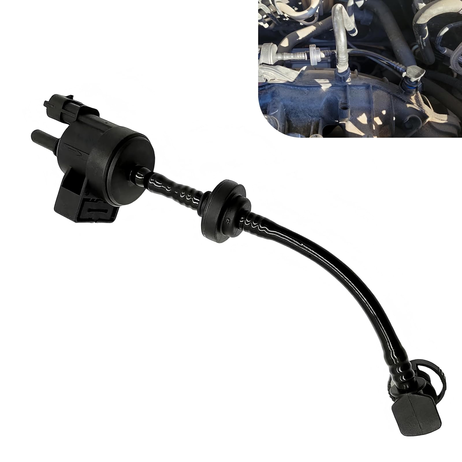 Photo 1 of Fiknonk 1 PC EVAP Purge Valve, High Temperature Resistant Vapor Canister Purge Solenoid Replacement, OEM 55573017 PV704 2M1338 55576071 0280142 (Black), Compatible with Chevrolet Cruze (Black)