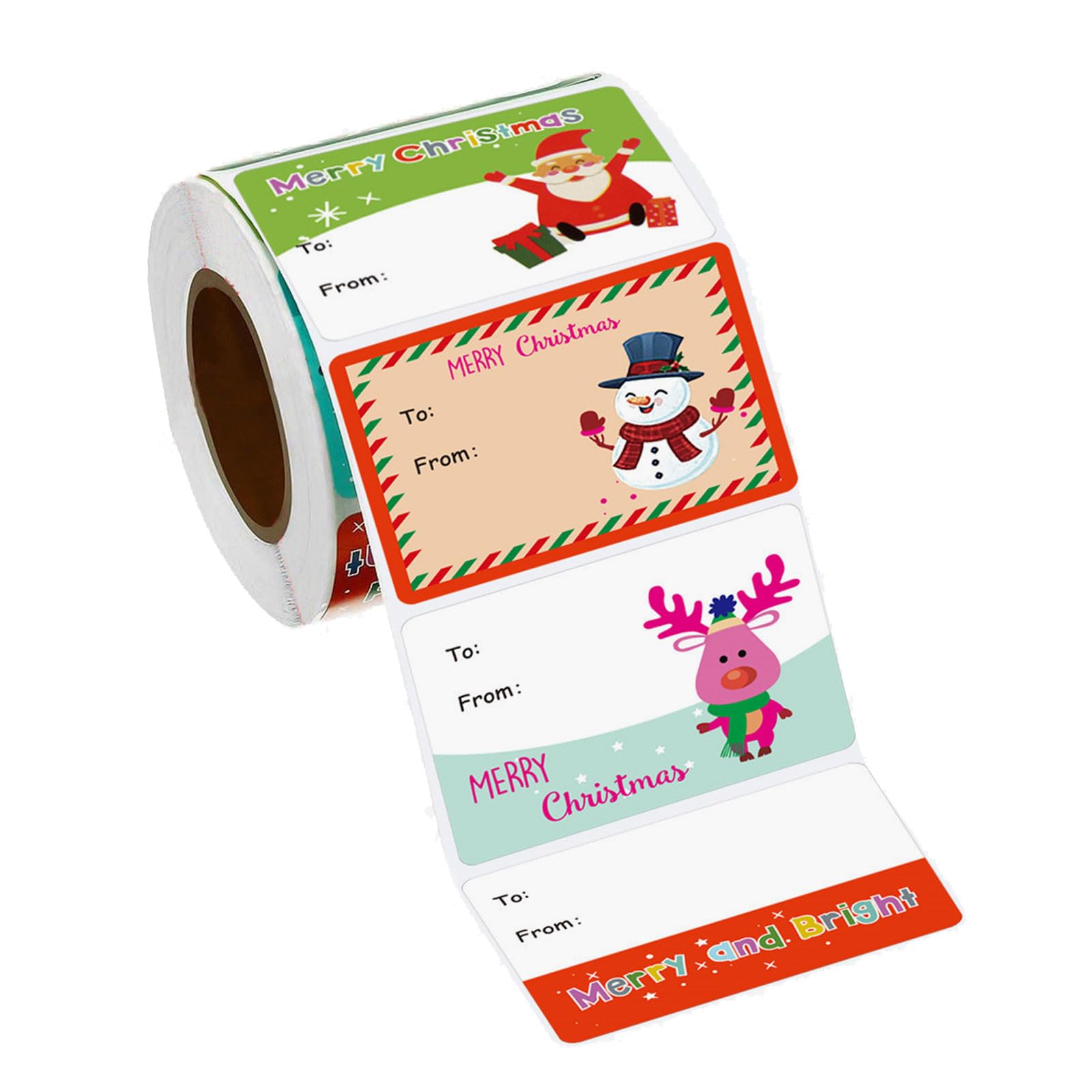 500pcs Christmas Decoration Stickers 5x3.8cm Self Adhesive Packaging Labels Seals Envelopes Cards Holiday Present Wrapping Christmas Tree Labels