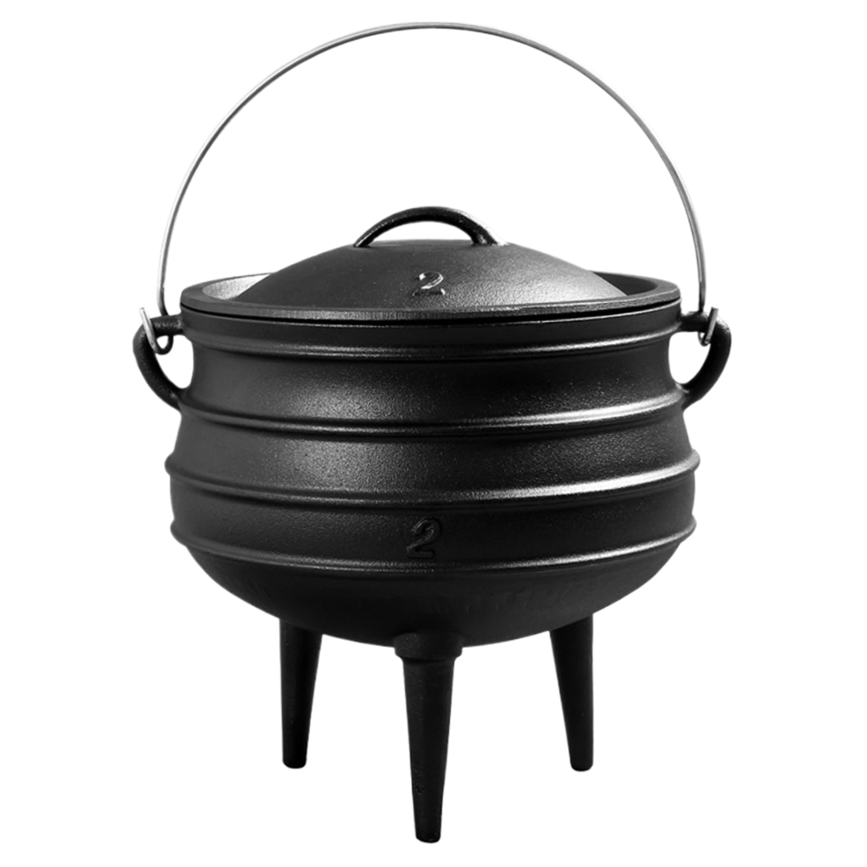 Chaudron 0,8 L Witches Cauldron avec couvercle et manche de camping ustensiles de cuisine four hollandais avec 3 longues jambes en fonte de chaudron à mijot