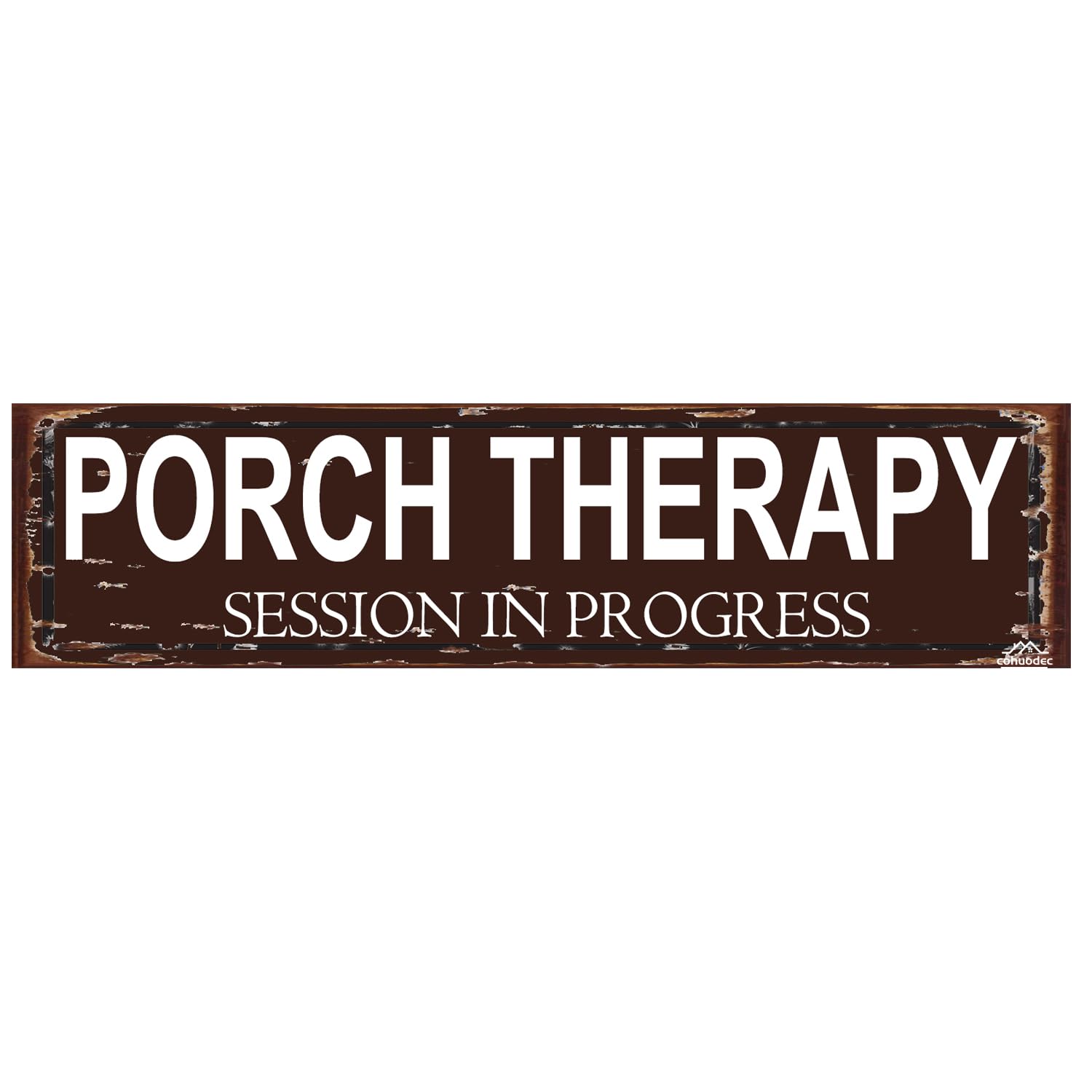 Session in Progress Porch Therapy Rustic Metal Sign 4x16 Inch - Porch Relaxation Wall Decor