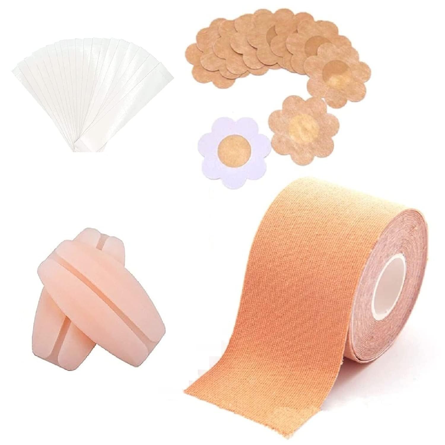 hexwell Boobtape for Women with 10 Nipple Pasties, 36 Fashion Tape & 1 Pair Bra Strap Cushions Push Up & Lifting Boob Tape Body Tape for Women Bra Tape for Women Breast Tape Breast Lift Nipple Tape-picture-45